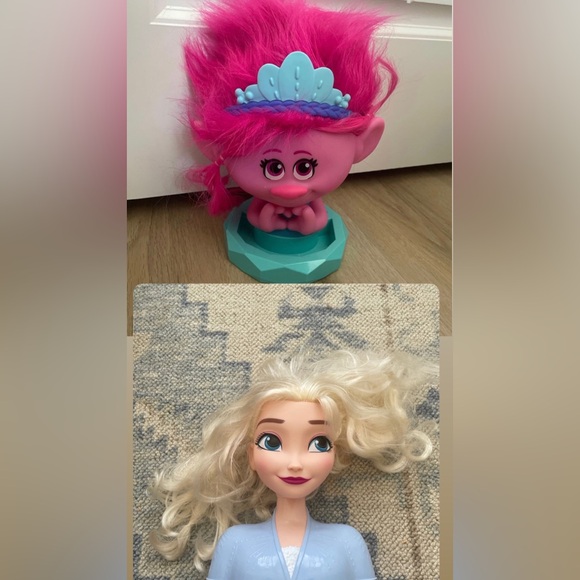 Poppy and Elsa doll heads bundle - Picture 1 of 3